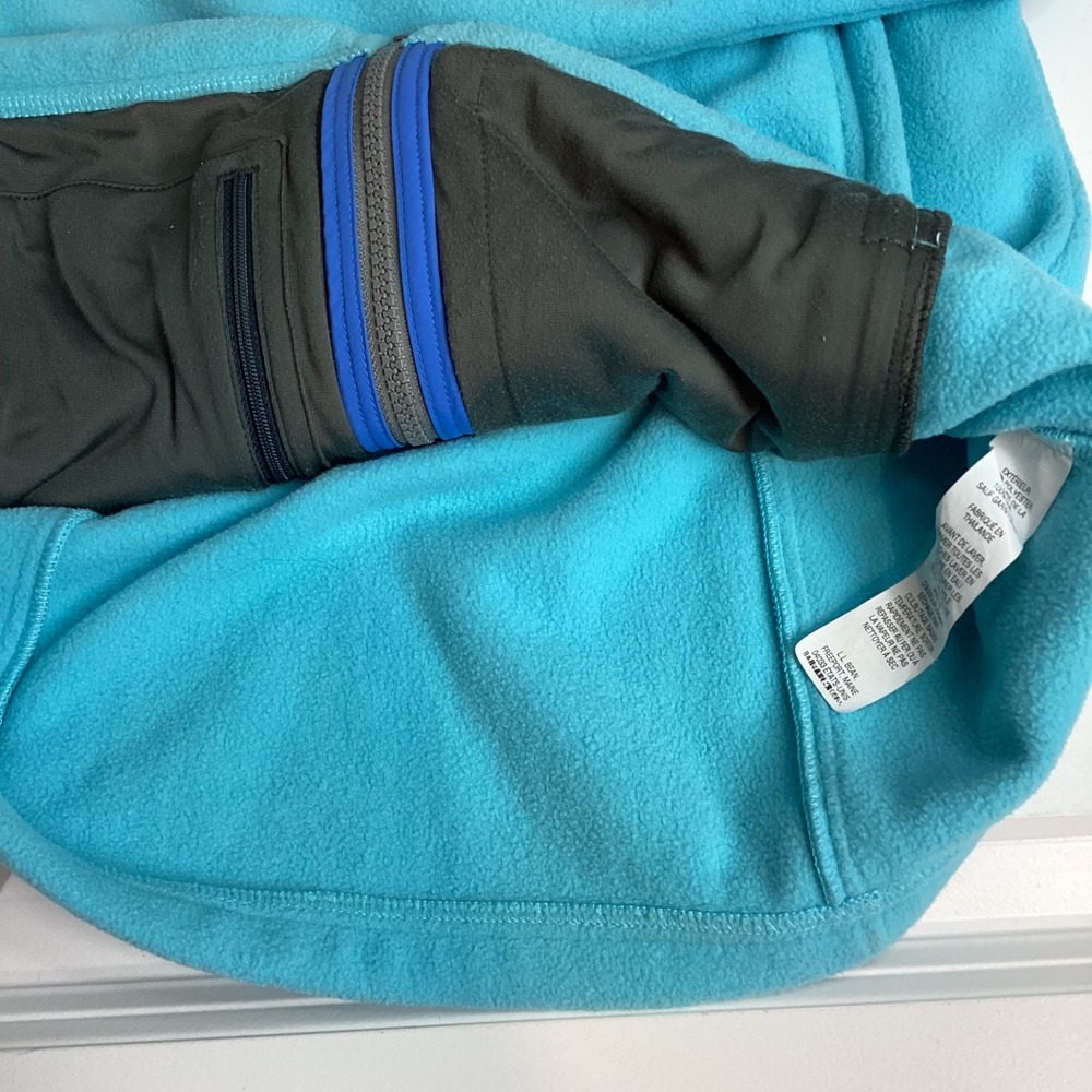 LL Bean Womens Turquoise Blue Full Zip Fleece Jacket 295927 Small Regular - Picture 8 of 13